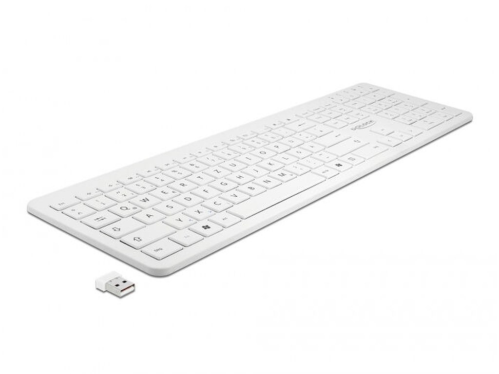 DeLOCK 12014 tastatur RF trådløst QWERTZ Tysk Hvid