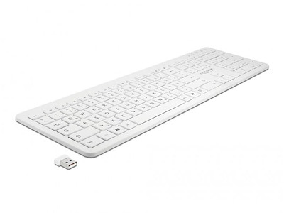 DeLOCK 12014 tastatur RF trådløst QWERTZ Tysk Hvid