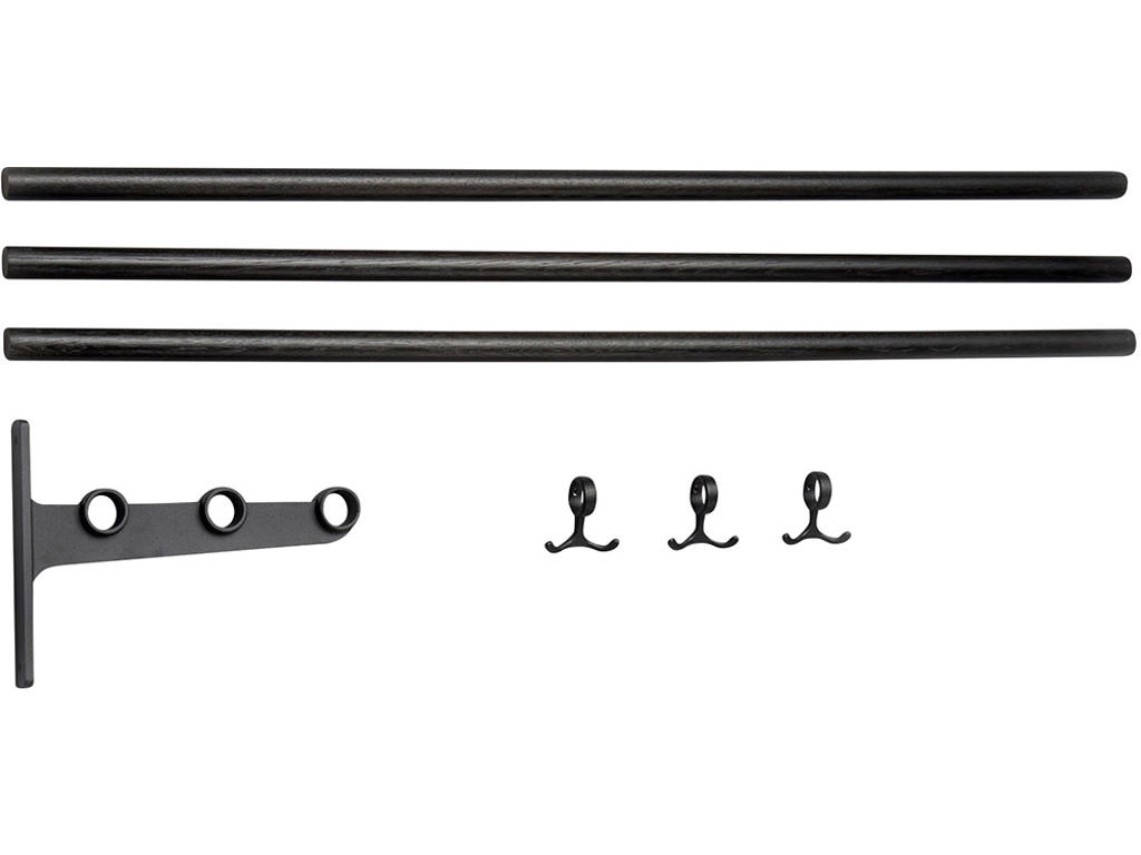 Hatte- og skohylde tillægsdel tilpasset længde, Nostalgi, Sortbejdset eg/sort, Essem Design DK