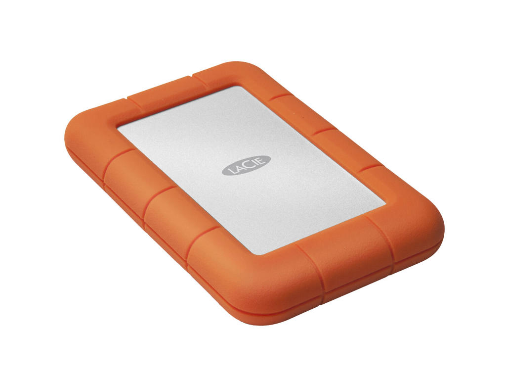 LaCie Rugged Mini ekstern harddisk 1 TB 5400 rpm 2.5" Micro-USB B 3.2 Gen 1 (3.1 Gen 1) Orange, Sølv