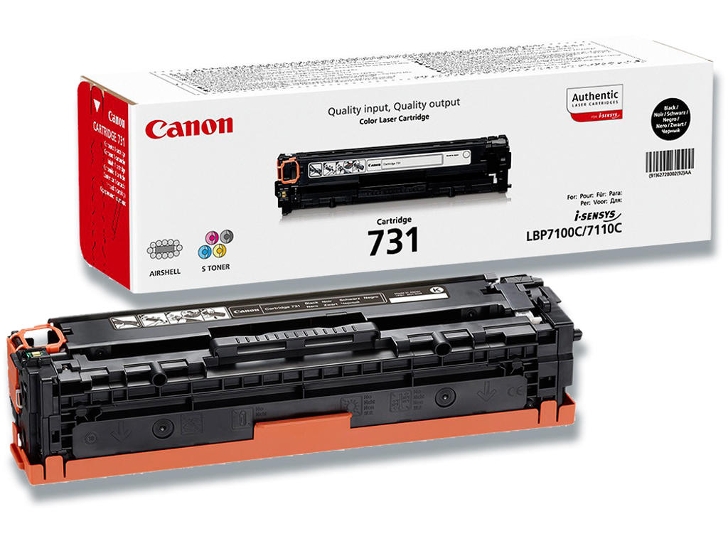 Toner, 731BK, Black-sort, 1.400 sider, Canon 6272B002