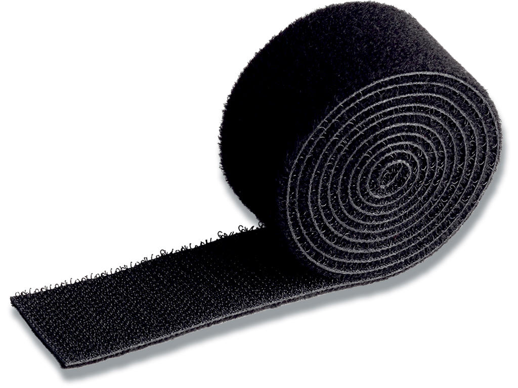 Velcro bånd, 30mm x 1m, 1 rulle, Sort, Durable CAVOLINE GRIP 30