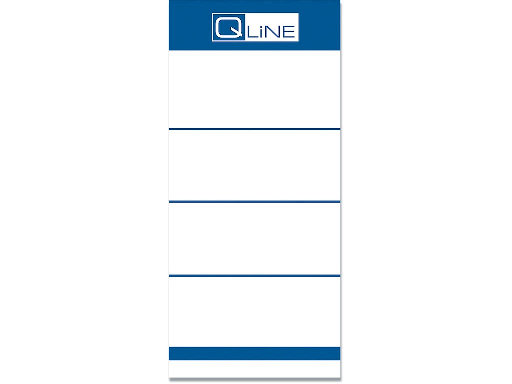 Rygetiketter, Til bred brevordner, 50x113 mm, 100 stk, Q-Line 