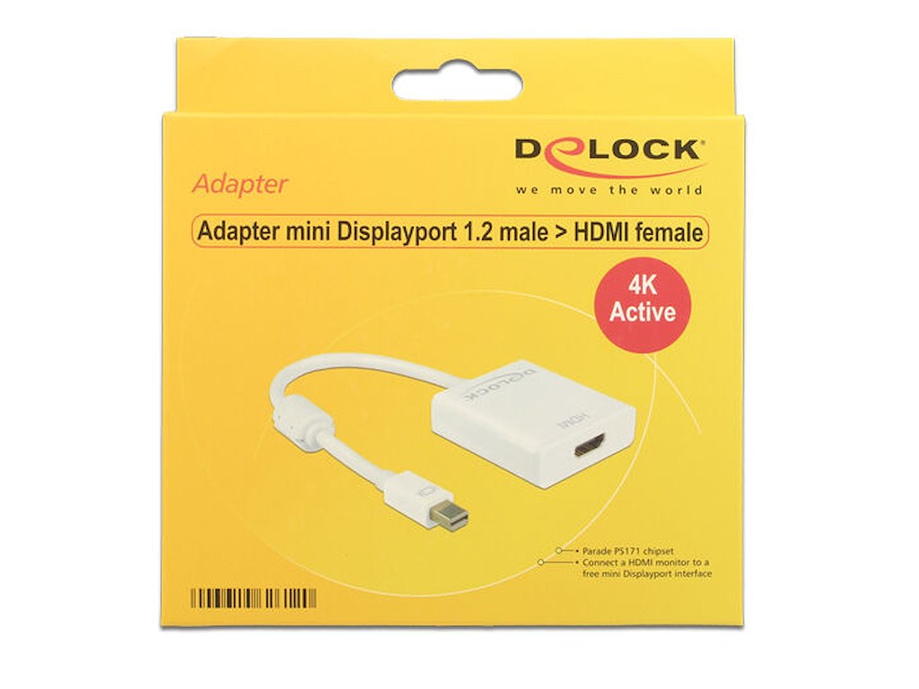 DeLOCK 62612 videokabel adapter 0,2 m Mini DisplayPort HDMI Type A (Standard) Hvid