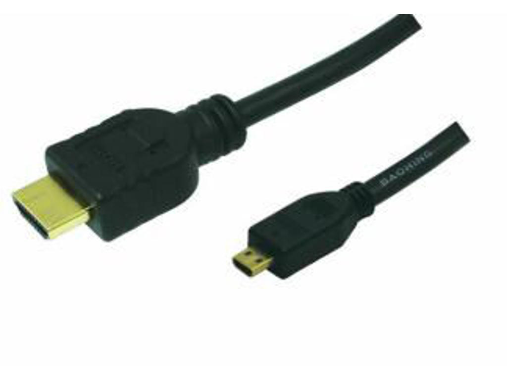 LogiLink 1.5m HDMI to HDMI Micro - M/M HDMI-kabel 1,5 m HDMI Type A (Standard) HDMI Type D (Micro) Sort