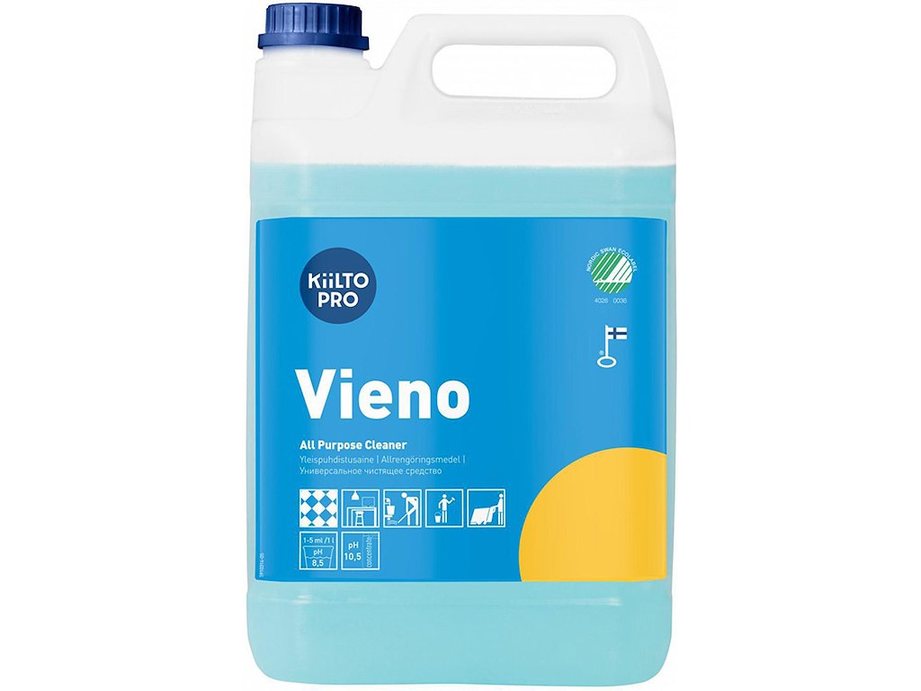 Universalrengøring, Med parfume, Med farve, 5 liter, Kiilto Pro Vieno