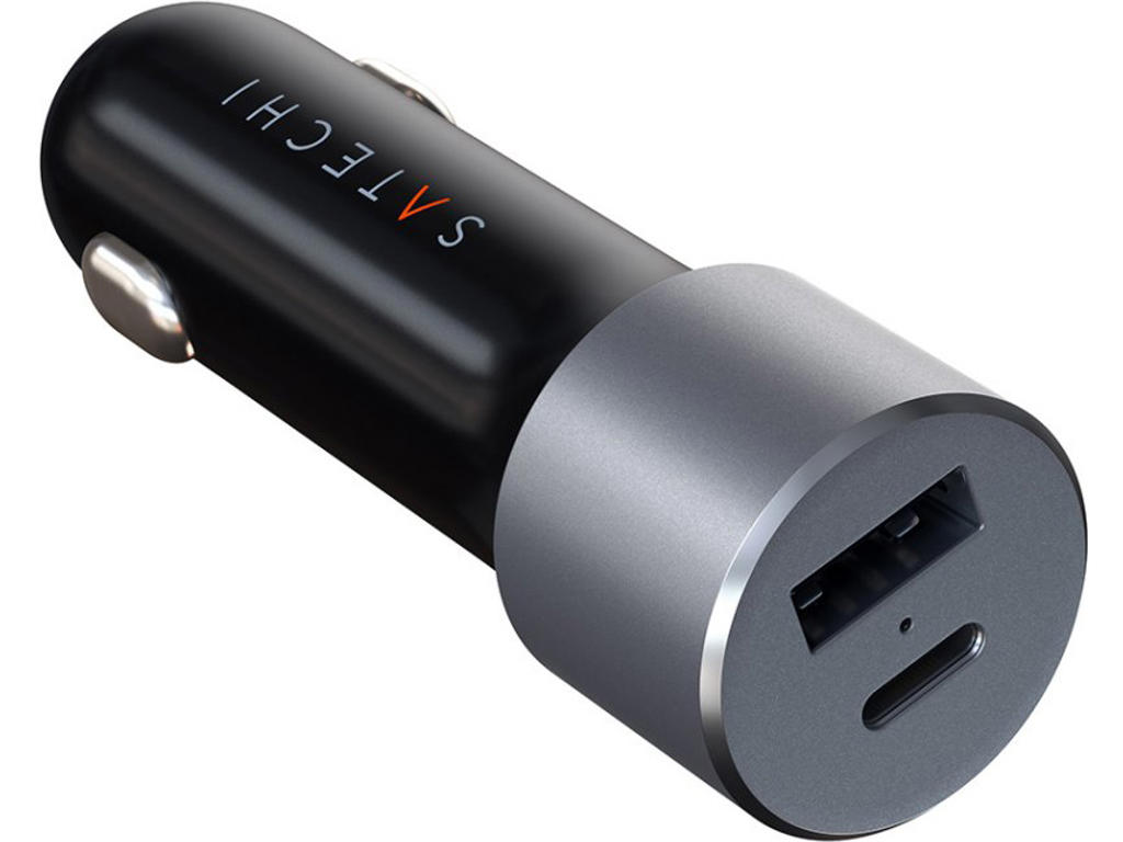 Satechi ST-TCPDCCM oplader til mobil enhed Universel Sort, Grå Cigartænder Hurtig opladning Automatisk