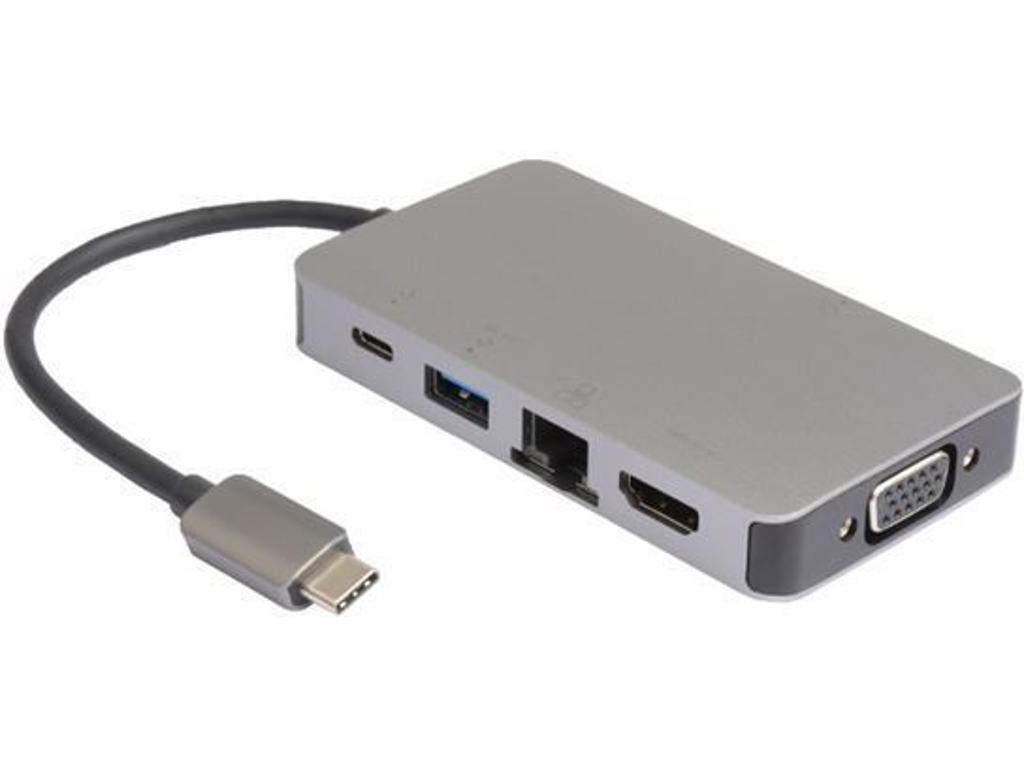 Microconnect USB3.1CCOM14 dockingstation Ledningsført USB 3.2 Gen 1 (3.1 Gen 1) Type-C Grå