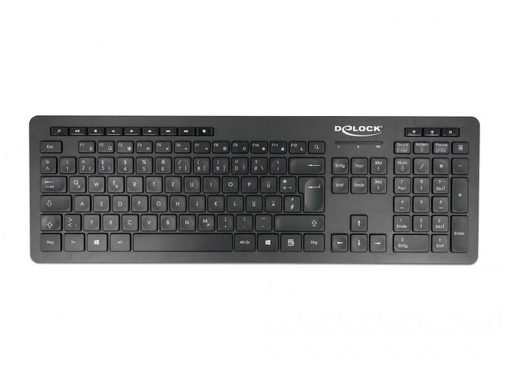 DeLOCK 12004 tastatur Hjem USB QWERTZ Tysk Sort