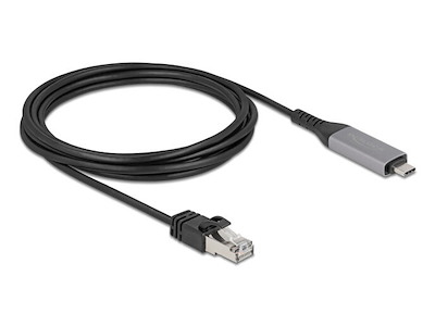 DeLOCK 60761 kabel kønsskifter USB Type-C RJ-45 Anthracit