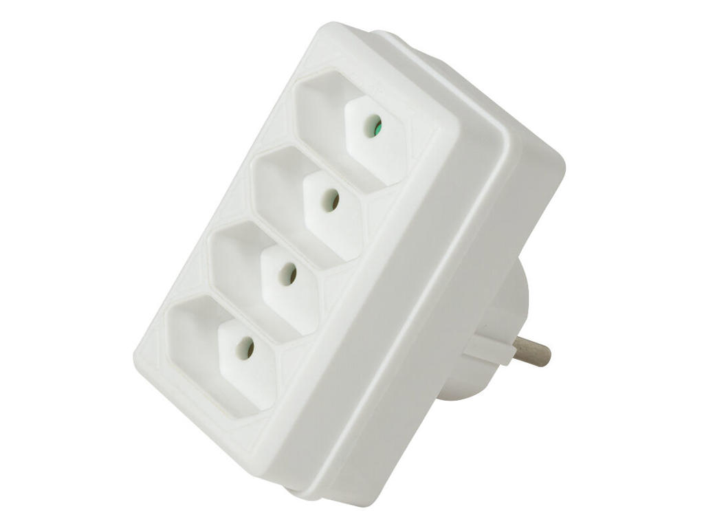 LogiLink LPS220 stikdåse 4 AC stikkontakt(er) Indendørs Hvid