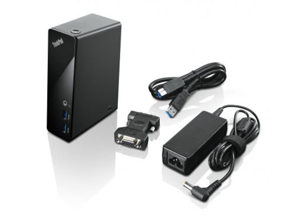Lenovo ThinkPad USB 3.0 Dock Ledningsført USB 3.2 Gen 1 (3.1 Gen 1) Type-A Sort