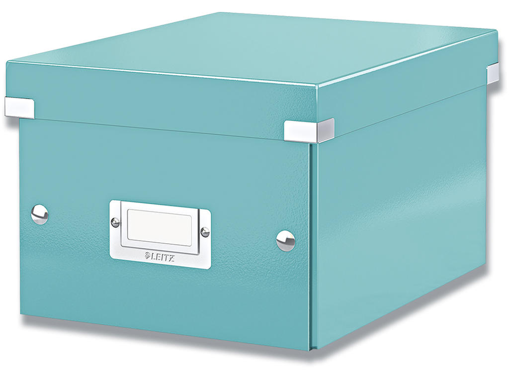 Opbevaringsboks, Small, Uden håndtag, Metallic isblå, Leitz Click & Store WOW 