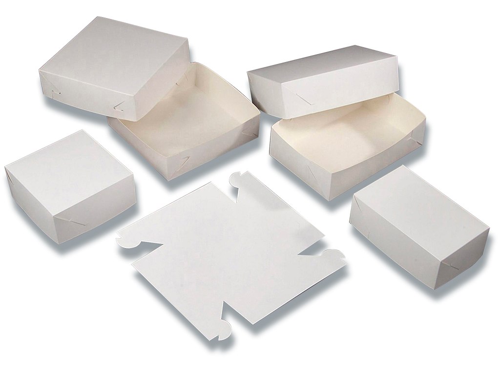 Kageæske, Hvid, 230x380x50mm, 200 stk, No. 5