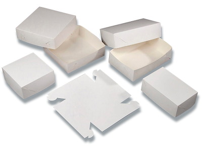 Kageæske, Hvid, 230x380x50mm, 200 stk, No. 5