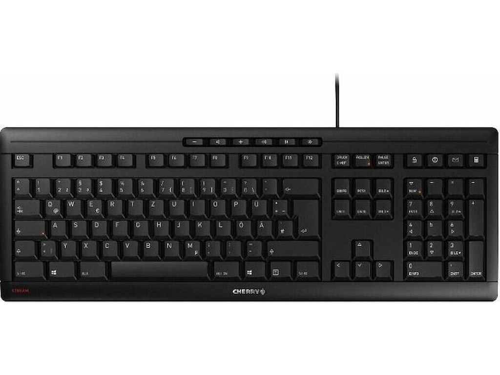 CHERRY STREAM KEYBOARD tastatur Kontor USB QWERTZ Tjekkisk, Slovakisk Sort