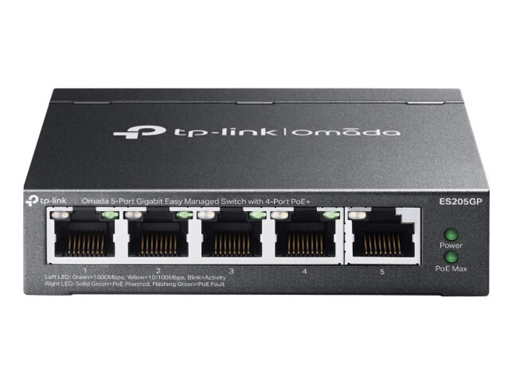TP-Link Omada ES205G Administreret Gigabit Ethernet (10/100/1000) Strøm over Ethernet (PoE) Sort