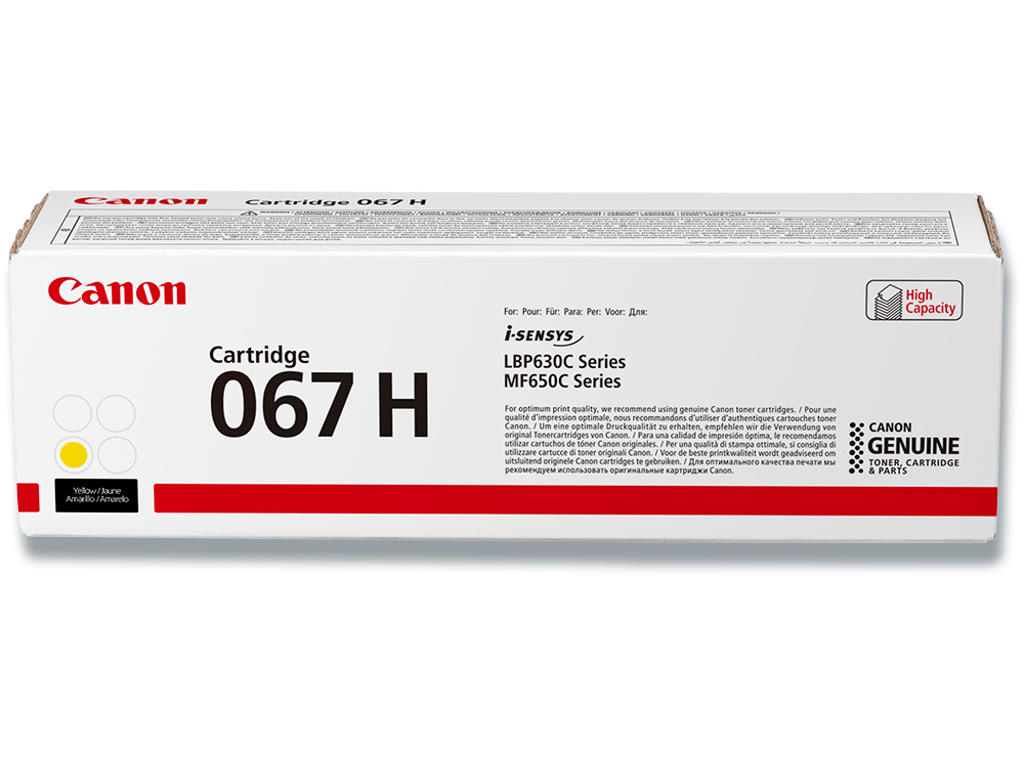 Toner, 067HY, Yellow-gul, 2.350 sider, Canon 5103C002