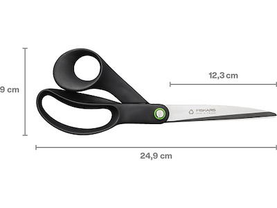 Saks, Allround, Højrehåndet, 25 cm, Sort, Fiskars Functional Form ReNew 
