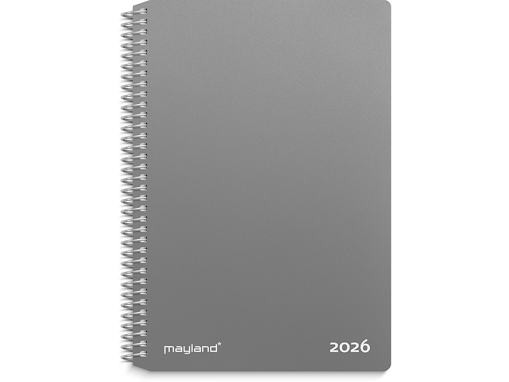 Kalender, 2026, Uge, 1 uge pr. opslag, Grå, Mayland