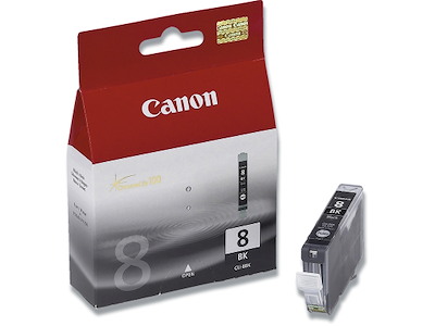 Blækpatron, 1 stk, 490 sider, Black-sort, Canon CLI-8BK