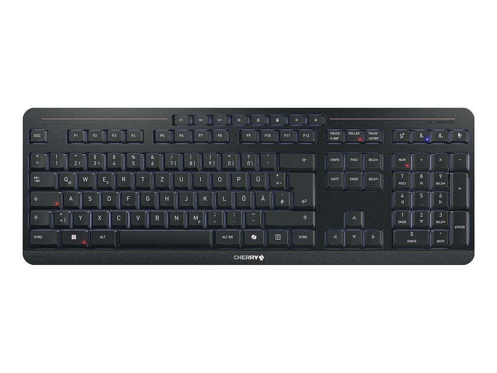 CHERRY Stream ultimate keyboard Home/Office USB + RF Wireless + Bluetooth QWERTZ German Black