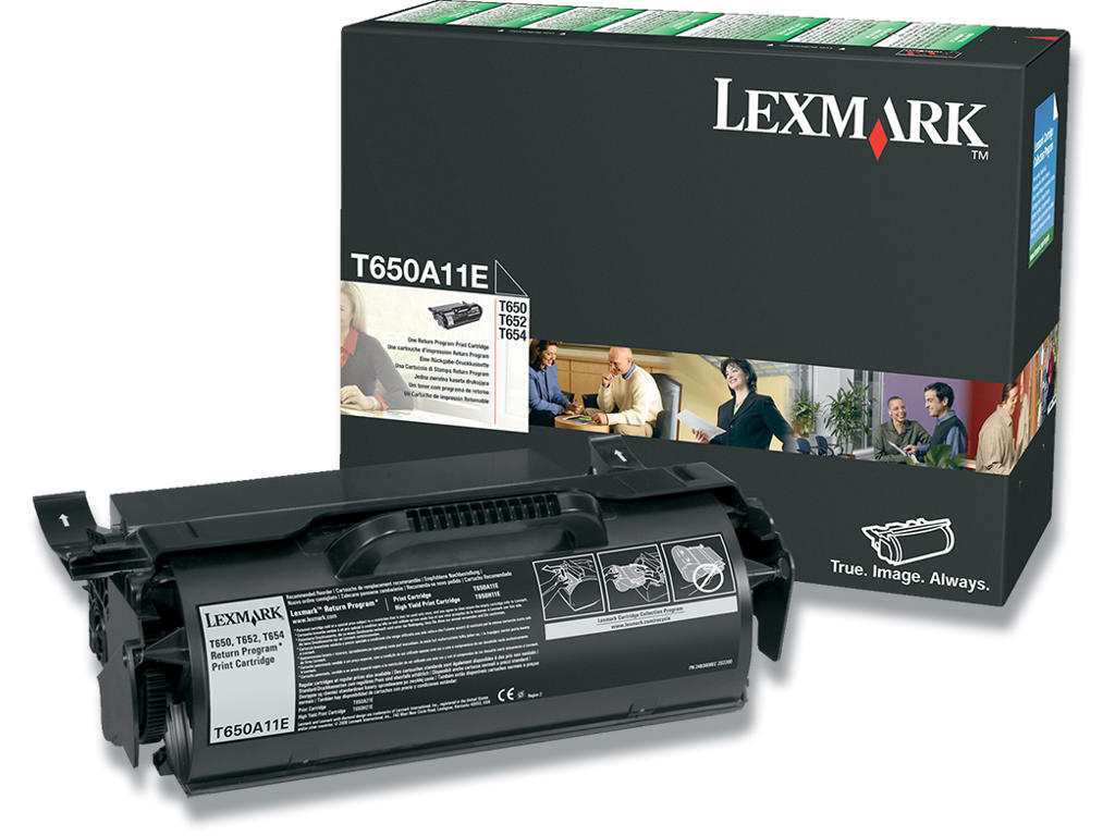 Toner, T650A11E, Black-sort, 7.000 sider, Lexmark 