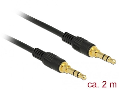 DeLOCK 85549 lydkabel 2 m 3.5mm Sort