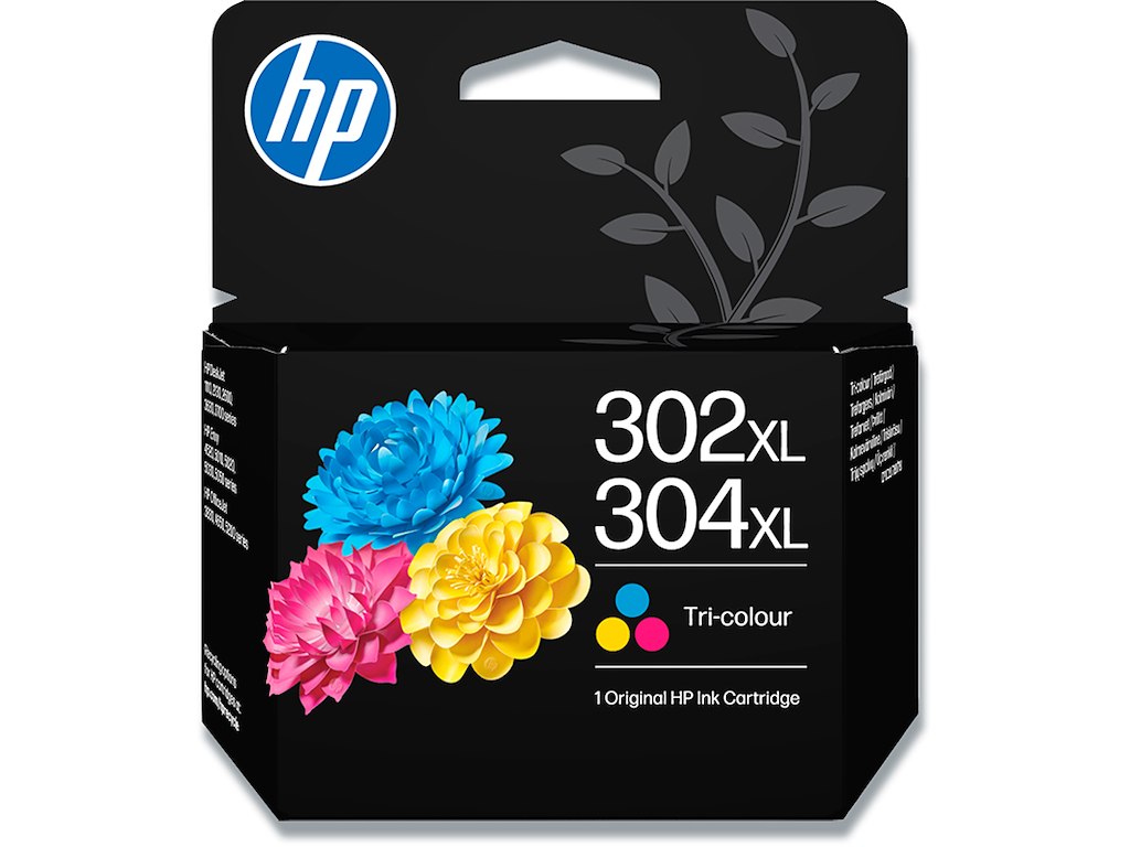 Blækpatron, 1 stk, 300 sider, 3 farver i en, HP 302XL/304XL