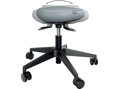 Arbejdsstol, Med hjul, Med balance komfortsæde, Leitz Ergo Active