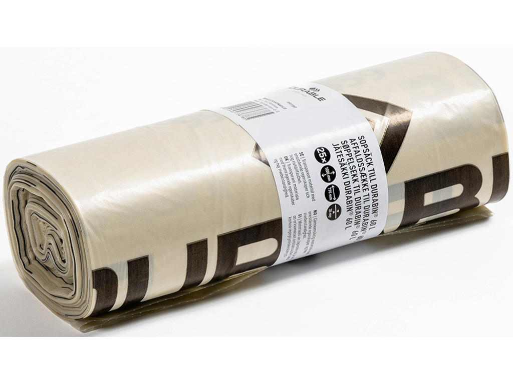 Affaldssække, 110 liter, 1 rulle, 25 sække pr rulle, Durable DURABIN