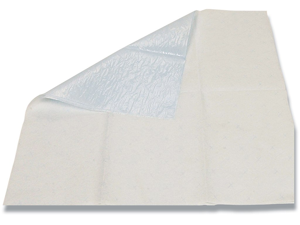 Tandlægeserviet - Afdækningsstykke, Finess Hygiene, 2-lags, Blå, PE/tissue, Engangs, 39x37.5cm, 500 stk, Abena