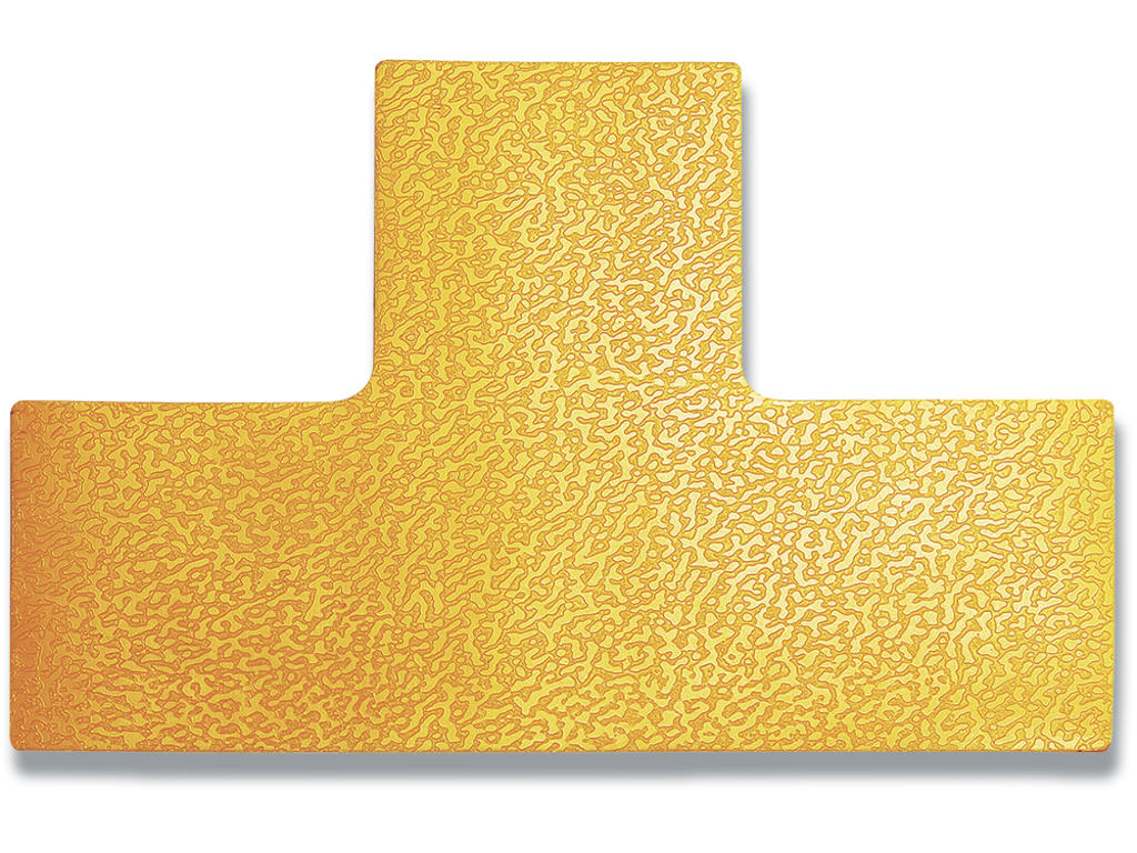 Gulvmarkering, T form, Gul, Permanent, Durable 