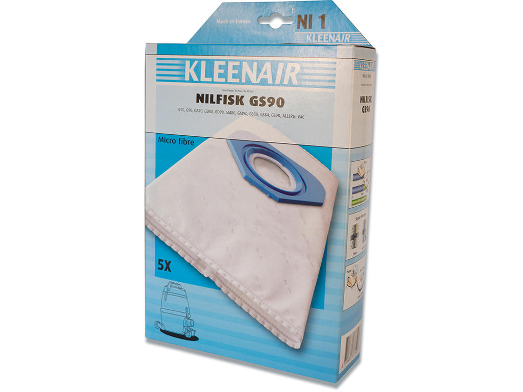 Støvsugerposer, Nilfisk, GS90, 4 poser, KLEENAIR NI1