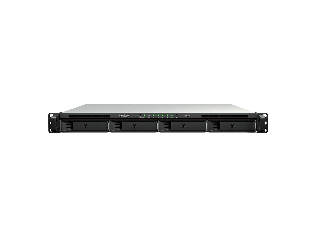 Synology RackStation RS826+ NAS & lagringsserver Stativ (1U) AMD Ryzen V1500B 4 GB DDR4 0 TB DiskStation Manager Sort, Grå