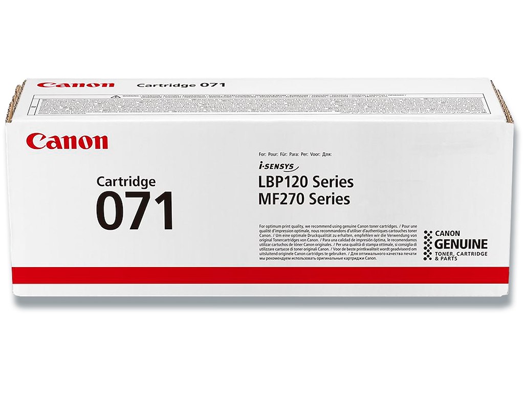 Toner, CRG-071, Black-sort, 1.200 sider, Canon 5645C002