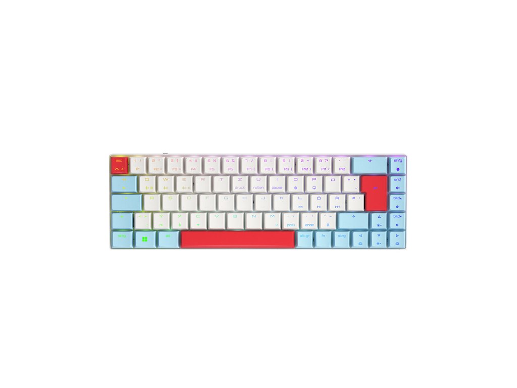 CHERRY MX-LP 2.1 Compact Wireless tastatur Spil RF trådløs + Bluetooth QWERTZ Tysk Hvid