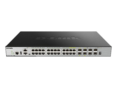 D-Link DGS-3630-28PC/SI/E netværksswitch Administreret L3 Gigabit Ethernet (10/100/1000) Strøm over Ethernet (PoE) Sort, Grå