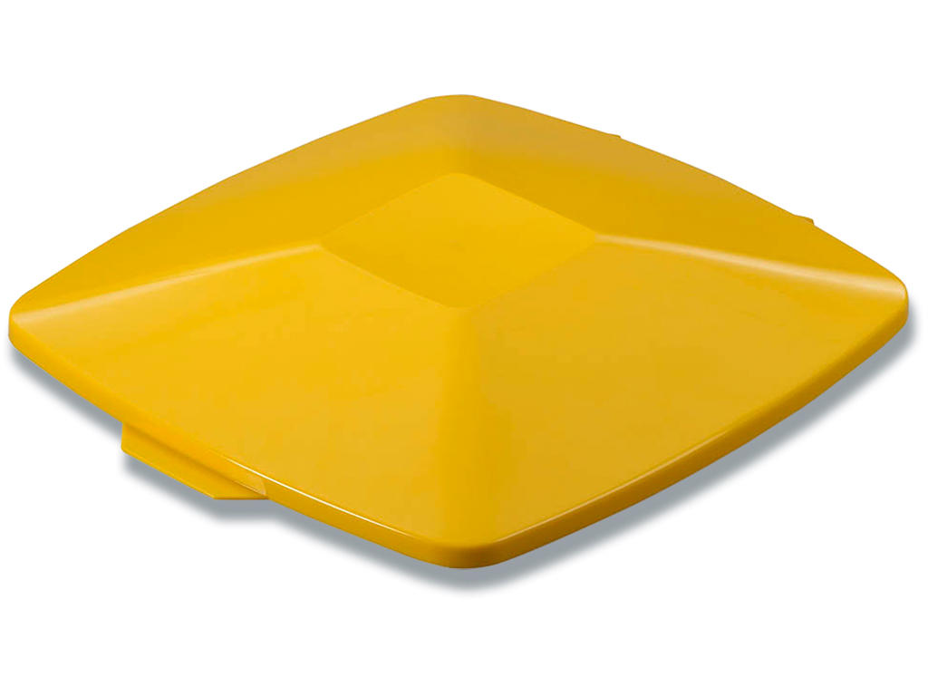 Låg til affaldsspand, 40 liter, Gul, Durable DURABIN SQUARE LID 40