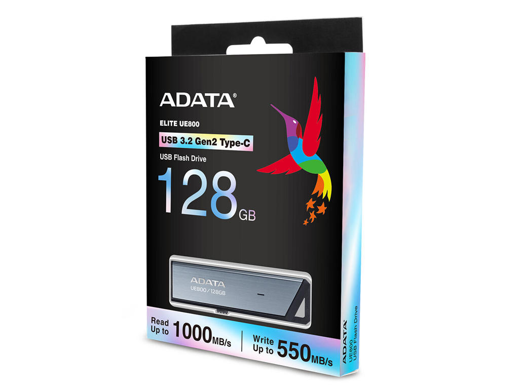 ADATA UE800 USB-nøgle 128 GB USB Type-C 3.2 Gen 2 (3.1 Gen 2) Sølv