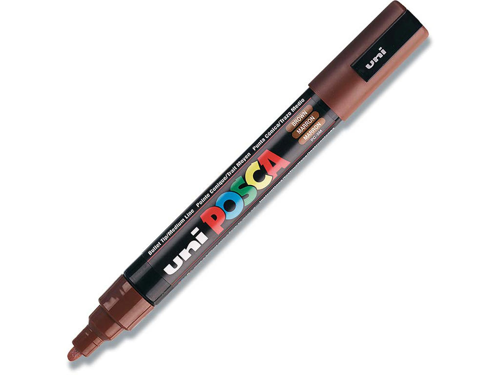 Paint marker, 1.8-2.5 mm, Brun, Rund spids, uni Posca PC-5M
