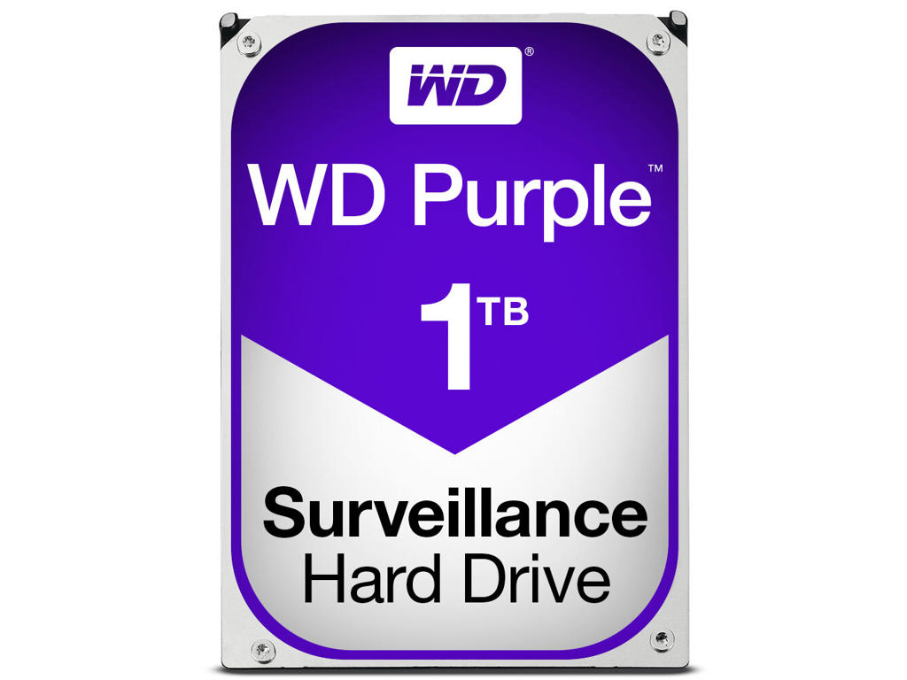 Western Digital Purple harddisk 1 TB 5400 rpm 64 MB 3.5" Serial ATA III