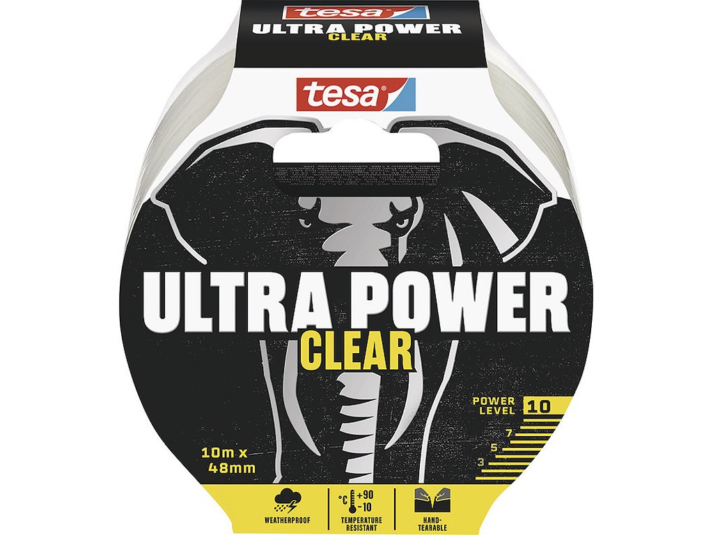 Tape - reparation, 48mm x 10m, Klar, 1 rulle, Tesa Ultra Power 56496