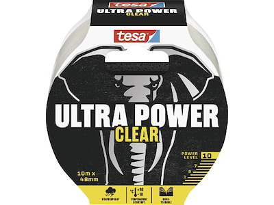 Tape - reparation, 48mm x 10m, Klar, 1 rulle, Tesa Ultra Power 56496