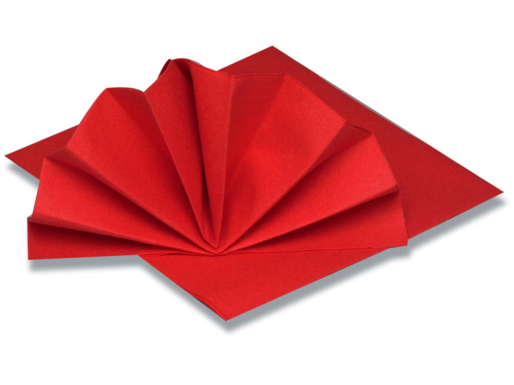 Servietter, 1 lag, Rød, 40x40 cm, 50 stk, Gastro Airlaid