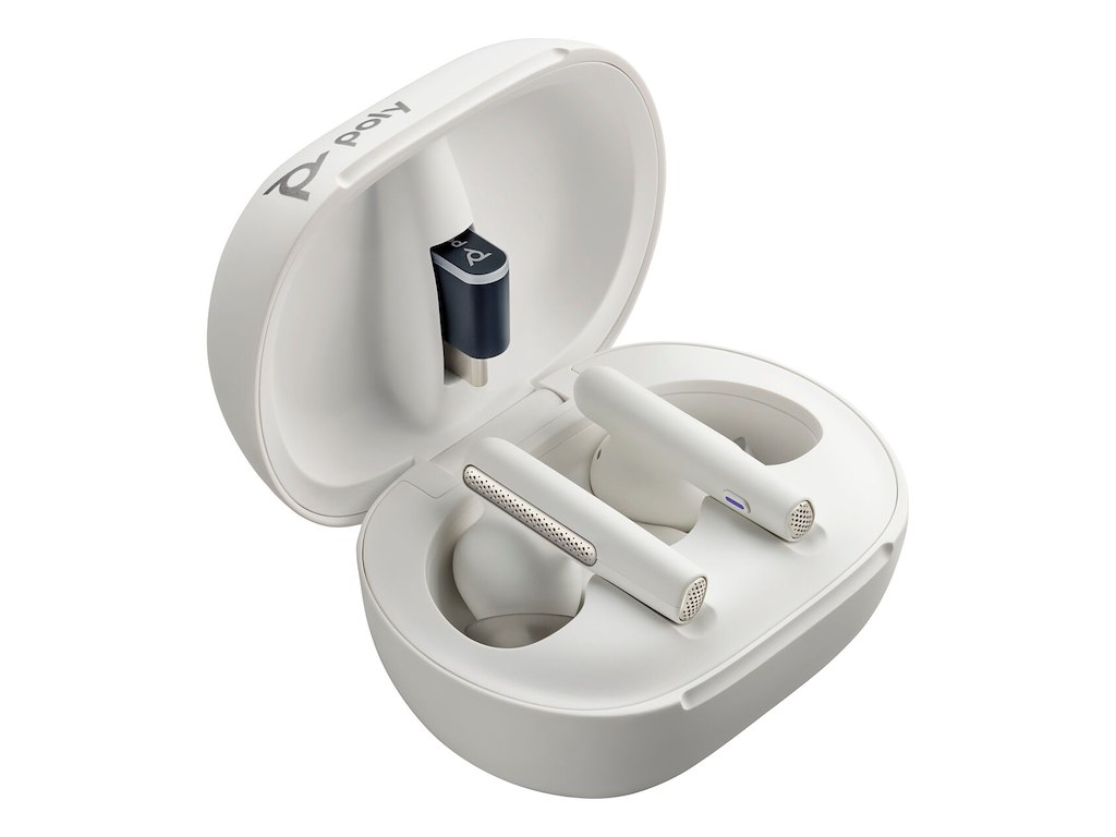 HP Poly Poly Voyager Free 60/60+ Microsoft Teams-certificerede earbuds, hvid (2 stk.)