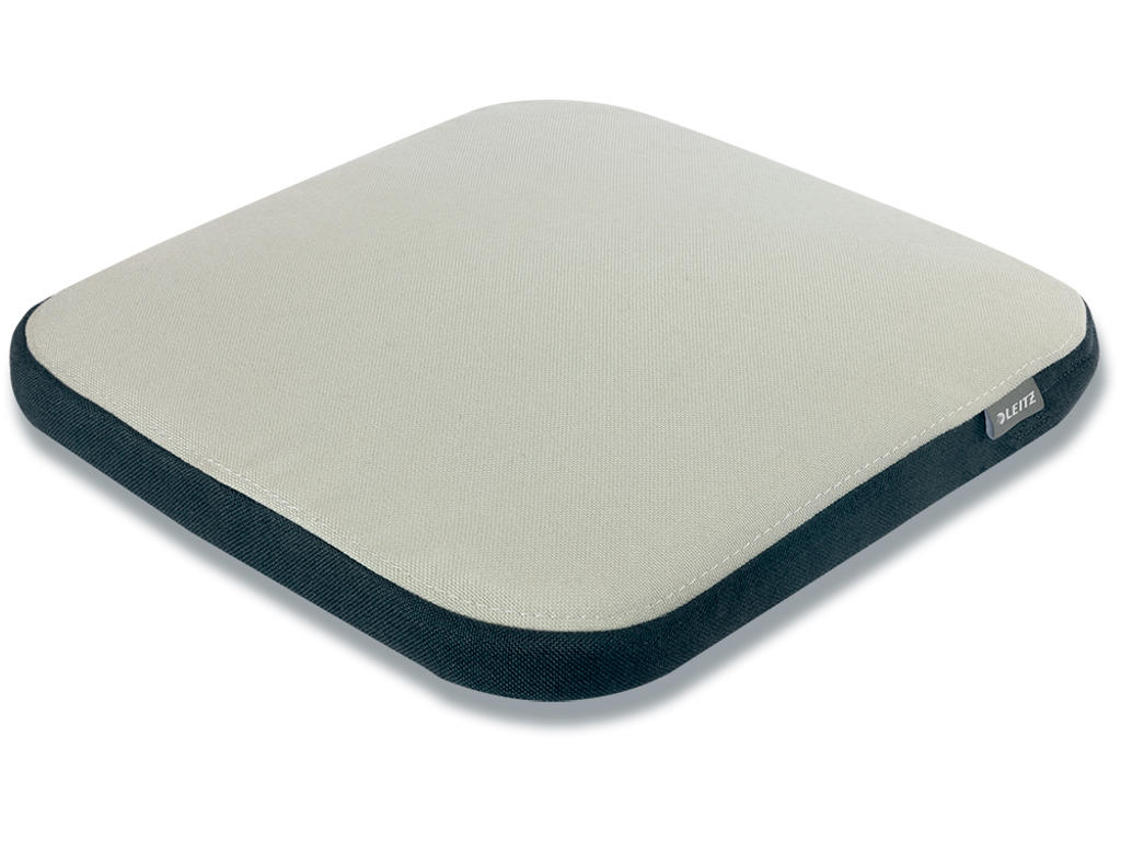 Siddepude, Med stofbetræk, Lysegrå, Leitz Ergo Active