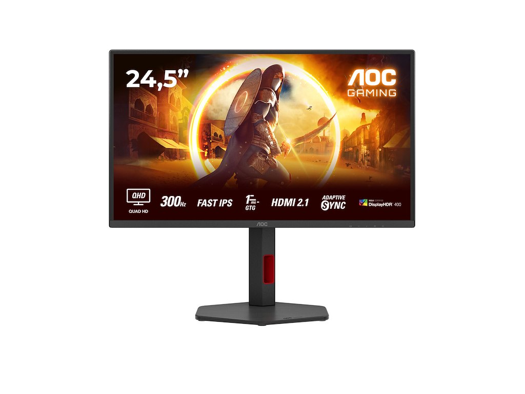 AOC G4 Q25G4SR computerskærm 62,2 cm (24.5") 2560 x 1440 pixel Quad HD LED Sort, Rød
