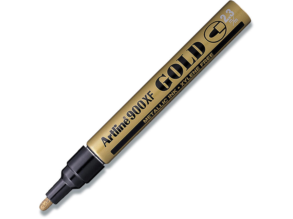Paint marker, 2.3 mm, Guld, Rund spids, Artline Paint EK-900XF