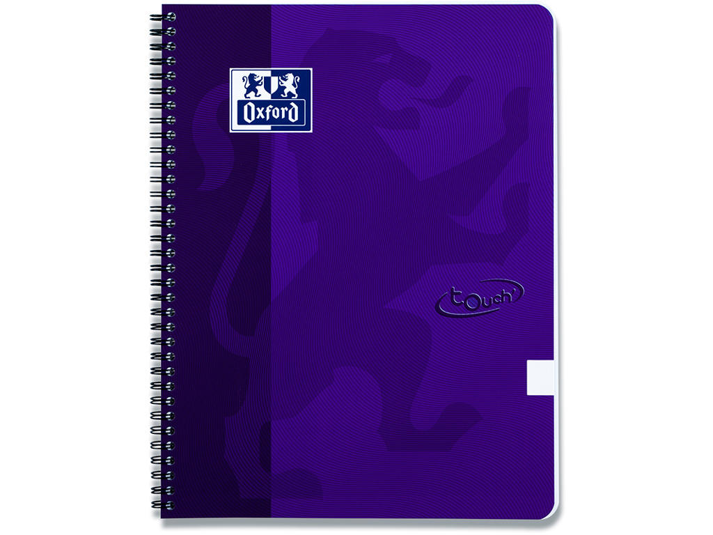 Notesblok, A4+, Ulinjeret, Lilla, Oxford Touch Scribzee